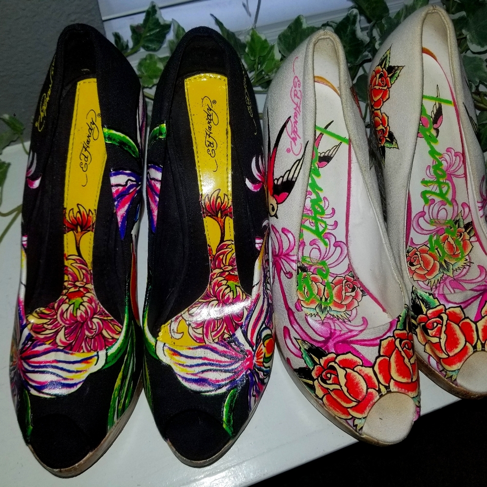 Ed Hardy Wedges only worn once